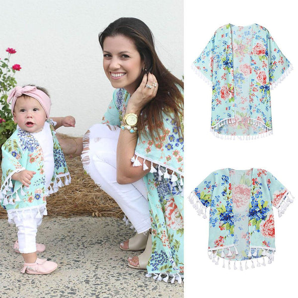 Mommy and Me Floral Kimono