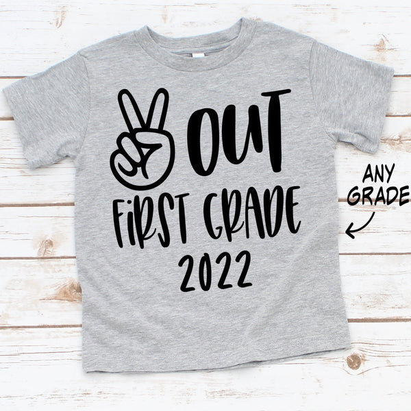 PEACE OUT FIRST GRADE TEE