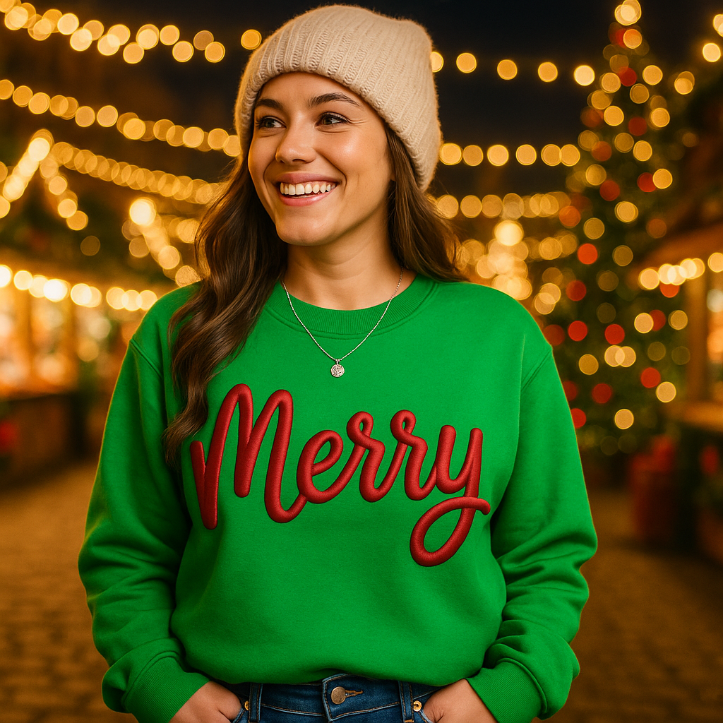 Puff Merry Christmas Sweatshirt