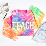 TEACH Patch Tie Dye Sweatshirt
