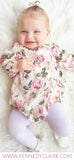 Long Sleeve Floral Bodysuit - Minnie Mouse Birthday Outfit