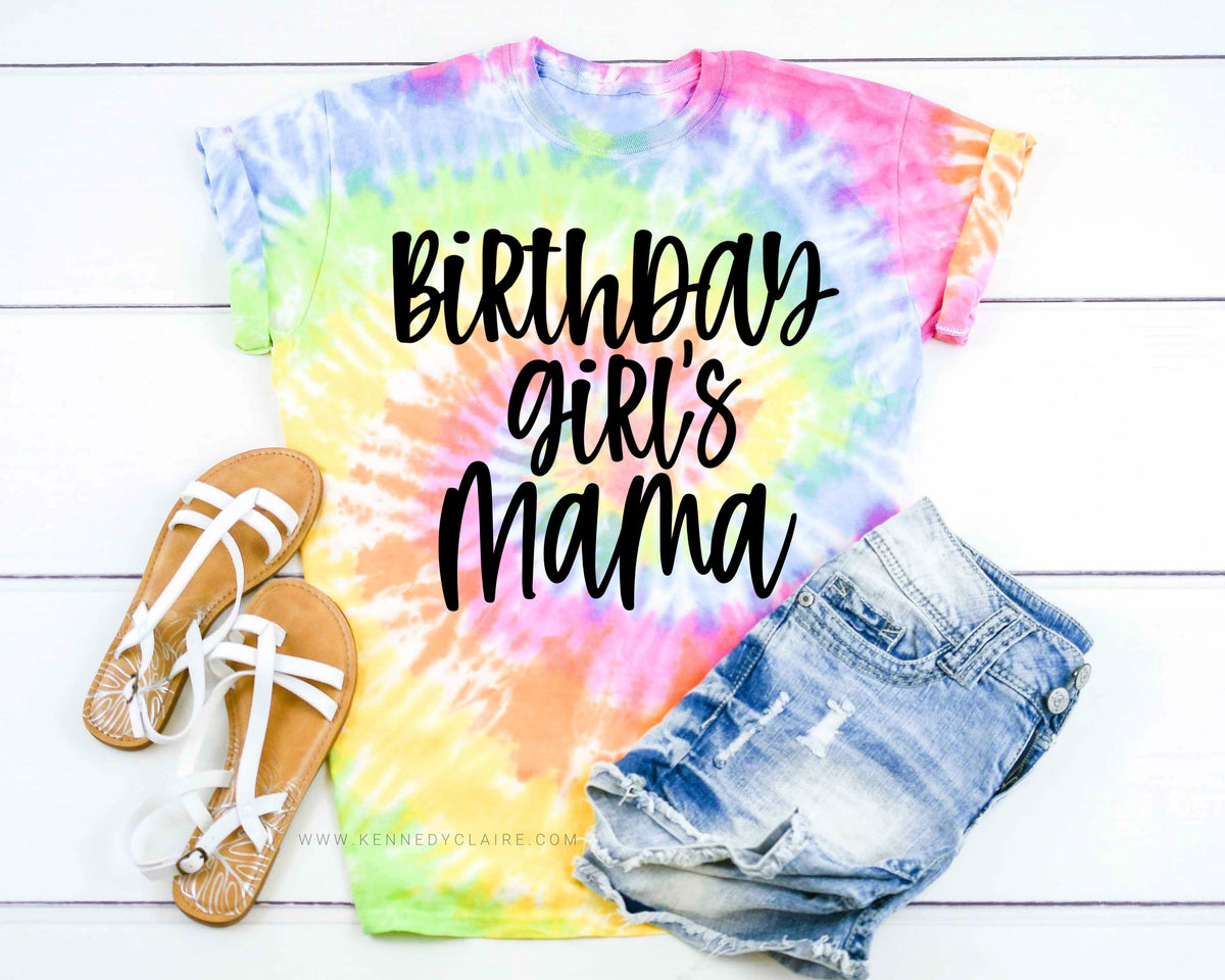 Girls 5th Birthday Shirt Tie Dye FIVE Birthday Tee for Girls