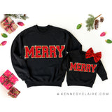 MERRY Chenille Patch Top