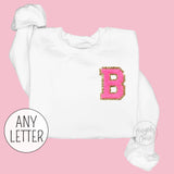 Initial Chenille Patch Sweatshirt