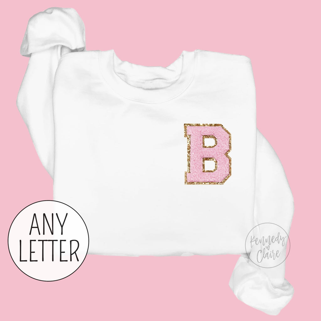 Initial Chenille Patch Sweatshirt