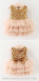 Pink and Gold First Birthday Dress Sequin 2nd Birthday Dress