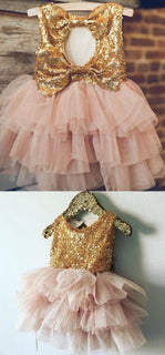 Fancy 1st Birthday Dresses, Formal First Birthday Dresses Pink and Gold