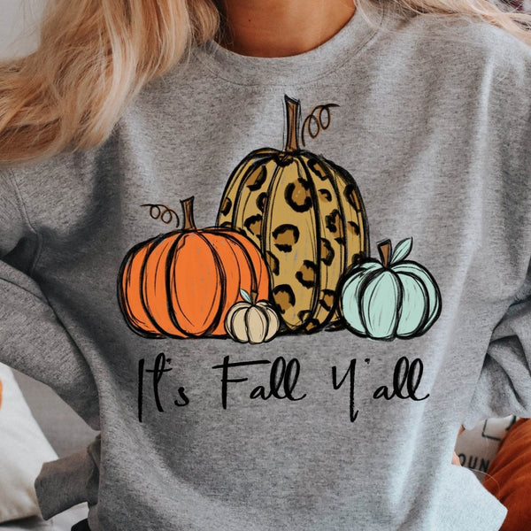 It's Fall Ya'll Sweater - Gray