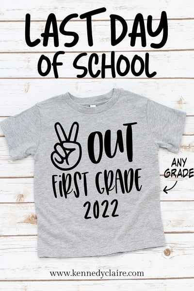 PEACE OUT SECOND GRADE TEE