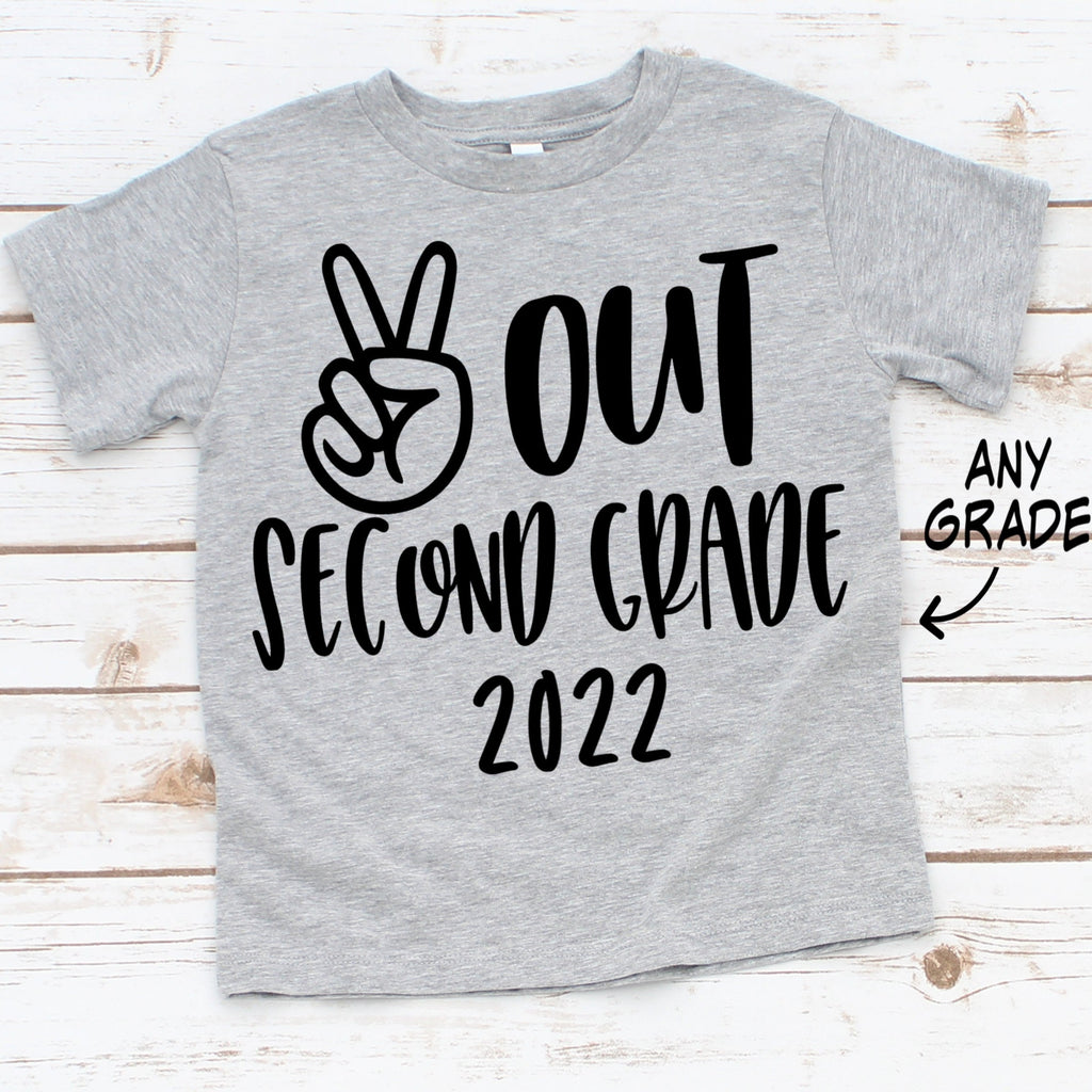 PEACE OUT SECOND GRADE TEE