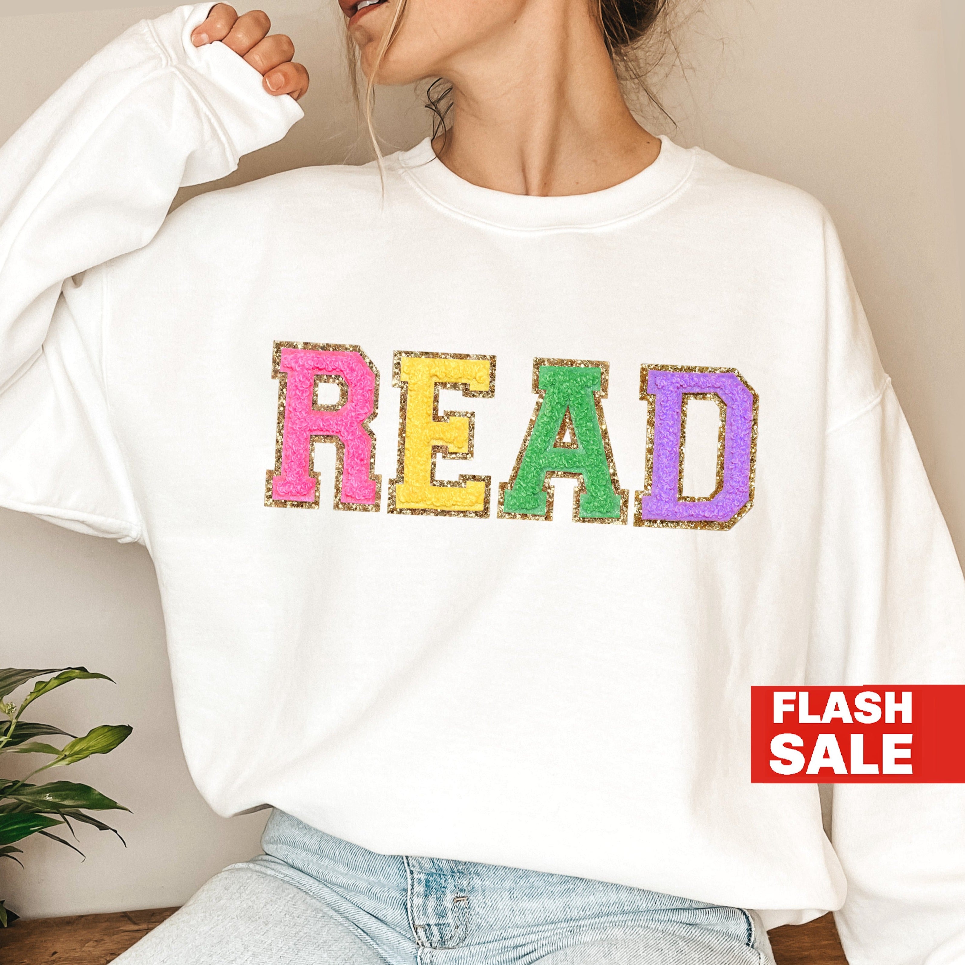 Collar Letter Patched Sweatshirt - Cider