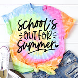 Last Day of School Tie Dye Tshirt - Schools Out for the Summer Shirt