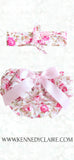 Floral Satin Bloomer Set - Minnie Mouse Birthday Outfit