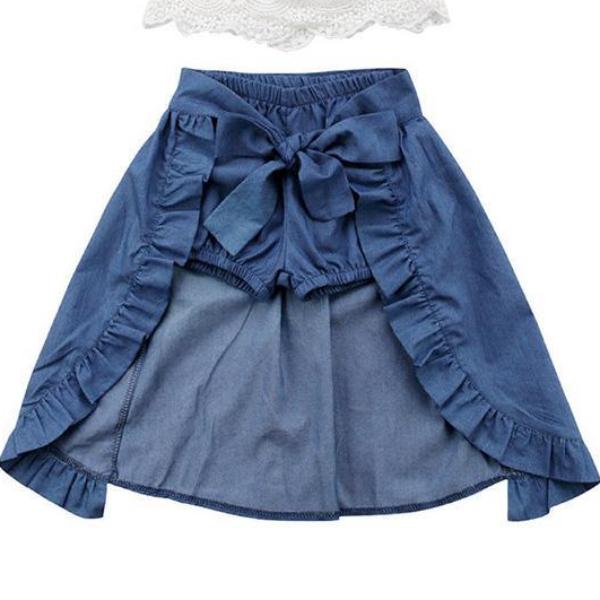 Denim Skirt Set