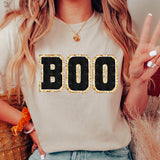 BOO Glitter Patch Halloween Sweatshirt