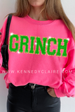 GRINCH Sweatshirt - Hot Pink