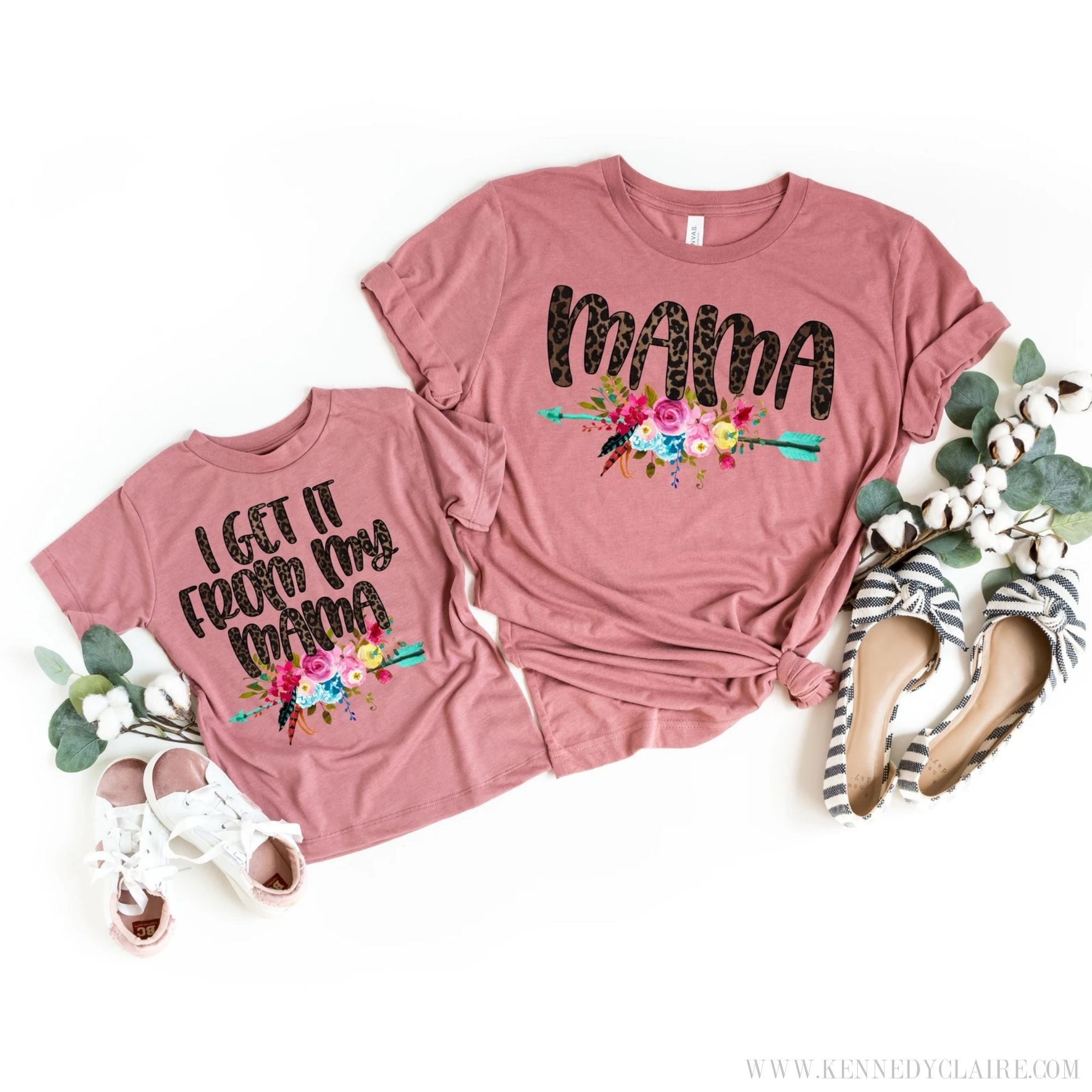 mommy and me dress shirts Retro Checkered Mama and Mini Matching Shirts