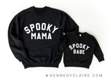 Spooky Mama & Spooky Babe Sweaters - Black