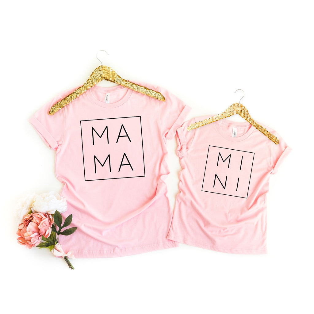 Mama and Mini Matching Tee in Light Pink