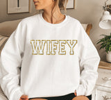 WIFEY Letter Patch Sweatshirt